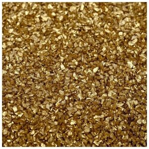 DECOR DE Грунт "Золотистый металлик" декоративный песок кварцевый, 250 г фр. 0,5-1 мм