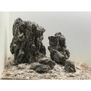Декор аквариумные натуральный камень "серая гора" лот 007