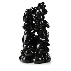 Декоративная фигура "Большой орнамент из гальки", черный, Pebble ornament large black