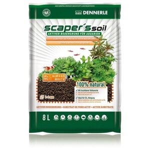 Dennerle Scaper‘s Soil - Питательный грунт для растительных аквариумов, зерно 1-4 мм, 8 л
