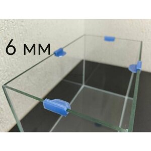 Держатели (крепления) линейные для верхнего стекла аквариума на стенку 6 мм