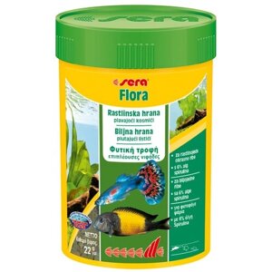 Для рыб Sera Flora растительный в хлопьях, 100 мл, 22 г