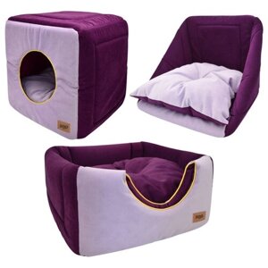 Дом куб-трансформер Ампир мебельная ткань №2 лиловый, баклажан
