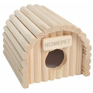 Домик для грызунов ракушка HOMEPET деревянный 12,5*13*10,5 см
