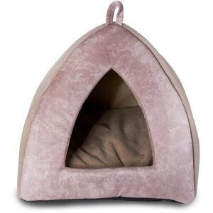 Домик для кошек и собак Клампи Вигвам Премиум, 45x45x40 см, розовый