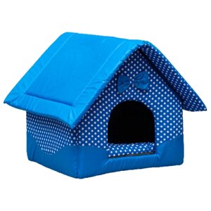 Домик для кошек Пижон Нежность (1657986/1657984) 35х37х42 см 35 см 37 см голубой 42 см