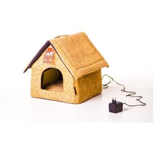 Домик для кошек ТеплоМакс Кошкин дом с электрообогревом Будка 35х35х39 см 35 см 35 см прямоугольная в ассортименте 39 см