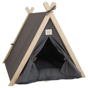 Домик палатка ВигВам для кошек и собак мелких и средних пород темно-серый
