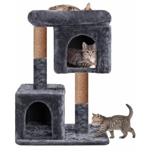 Домики для кошки с когтеточкой "Комфорт мини 2" бриси, 52х31х80 см