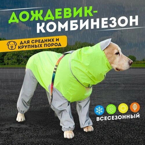 Дождевик-комбинезон для больших и средних собак, 22 размер