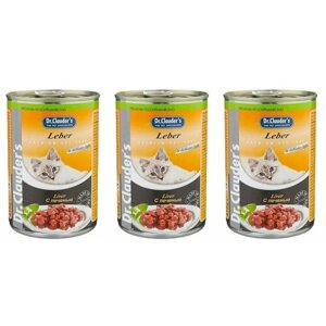 Dr. Clauder's Корм консервированный для кошек кусочки в соусе с Печенью, 415 г, 3 уп