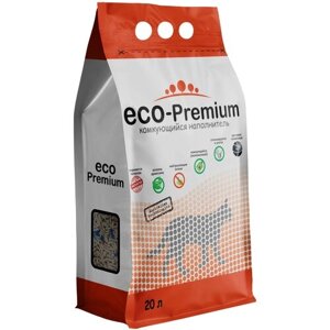 ECO Premium - комкующийся древесный без запаха для кошек ECO Premium BLUE 1,9кг/5л комкующийся наполнитель древесный без запаха Арт. 123185