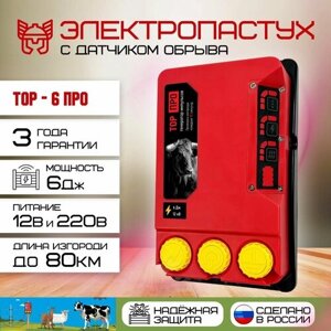 Электропастух ТОР-6 про / 6Дж / 12В АКБ +220В