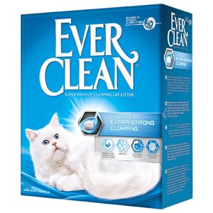 EVER CLEAN MULTIPLE CAT наполнитель комкующийся для туалета кошек с ароматизатором красная полоска (10 л)