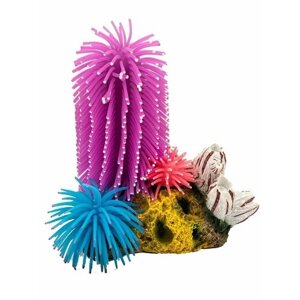 Fauna International Декорация для аквариума "Кораллы", фиолетовый/синий/розовый, 16 см х 10 см х 15 см