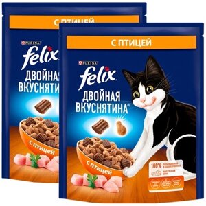 FELIX двойная вкуснятина для взрослых кошек с птицей (1,3 + 1,3 кг)