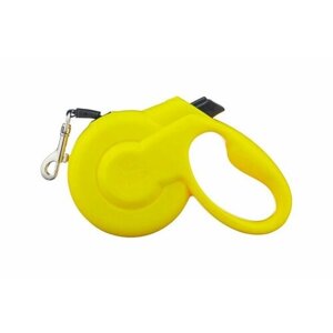 Fida Стильная рулетка Styleash для собак мелких пород до 12 кг, с выдвижным шнуром 3 м, желтая