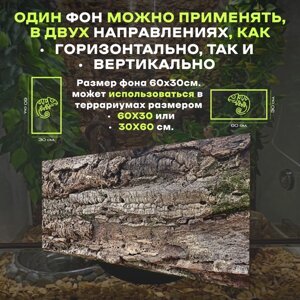 Фон для террариума 40*32см объемный 3D из пробковой коры натуральный