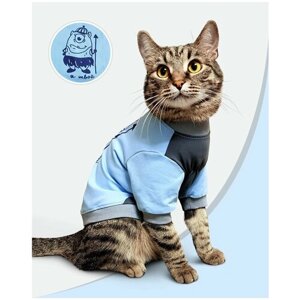 Футболка одежда для кошек "Я твой" размер S/ Майка для для котят/котов /сфинкс / сфинксов / Одежда собак мелких пород