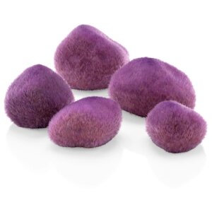 Галька покрытая мхом, фиолетовая , Pebbles purple