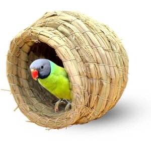 Гнездо для попугаев и птиц/Гнездо натуральное диаметр 17 см/Гамак для попугаев/Гамак для птиц