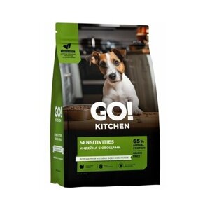 GO! KITCHEN для щенков и собак с индейкой для чувствительного пищеварения
