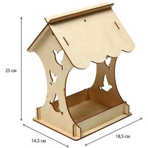 Greengo Деревянная кормушка-конструктор «Птички» своими руками, 14.5 18.5 25 см, Greengо