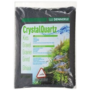 Грунт для аквариума Dennerle "Kristall-Quarz", натуральный, цвет: черный, 1-2 мм, 5 кг
