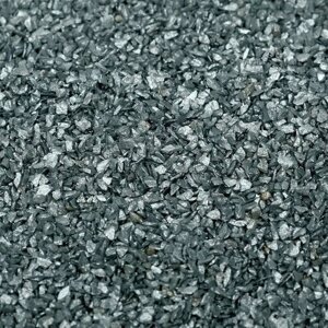 Грунт Серебристый металлик декоративный песок кварцевый, 250 г фр. 0,5-1 мм, 2 шт.