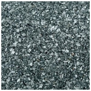 Грунт "Серебристый металлик" декоративный песок кварцевый, 250 г фр. 0,5-1 мм