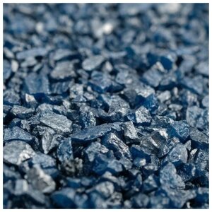 Грунт "Синий металлик" декоративный песок кварцевый, 250 г фр. 1-3 мм (2 шт)