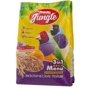 Happy Jungle Корм Daily Menu для экзотических птиц, 500 г