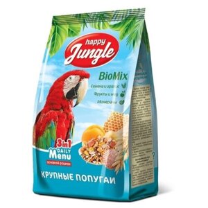 Happy Jungle корм для крупных попугаев 500 гр (18 шт)