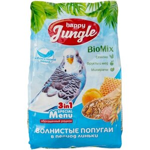Happy Jungle Корм Special Menu для волнистых попугаев в период линьки, 500 г