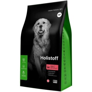 Holistoff корм для взрослых собак и щенков средних и крупных пород, с индейкой и рисом 12 кг