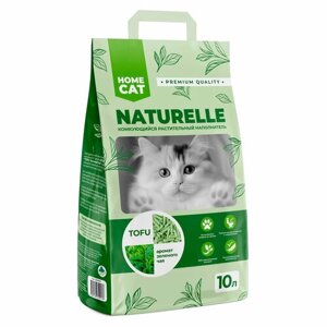 Homecat Naturelle Tofu комкующийся наполнитель для кошачьих туалетов, с ароматом зеленого чая 10 л