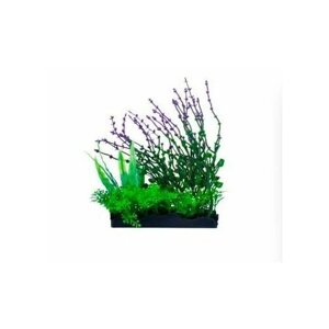 Homefish Псилотум пурпурный растение для аквариума пластиковое с грузом, 16 см