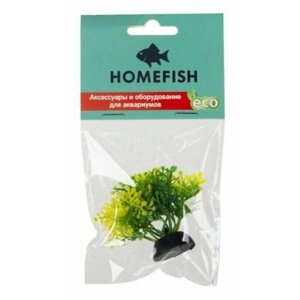 Homefish Растение для аквариума пластиковое Риччия вертикальная, с грузом, 4 см