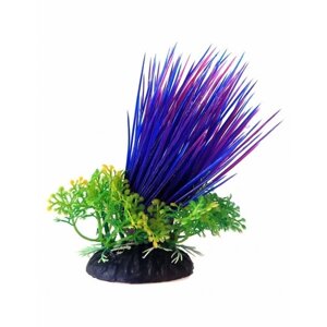 Homefish Таксодий пурпурный растение для аквариума пластиковое с грузом, 12см