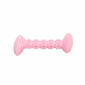 HOMEPET Dental Игрушка для собак из TPR гантель с шипами розовая 14,2 см