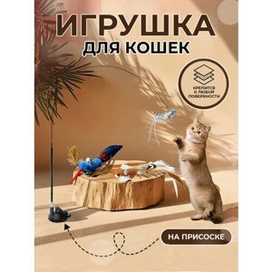 Игрушка для кошек и котят дразнилка удочка интерактивная