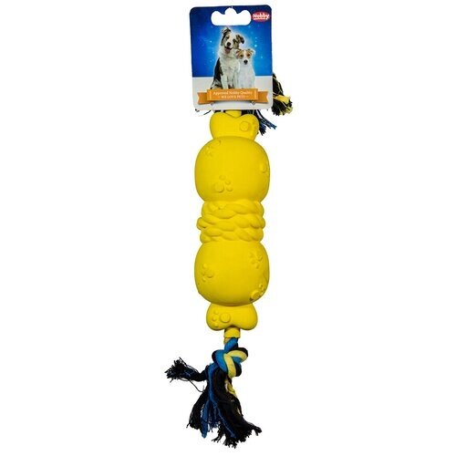 Игрушка для собак гантель С веревками 40см латекс