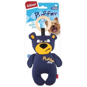 Игрушка для собак GiGwi Медведь с пищалкой (75500), темно-синий, 1шт.