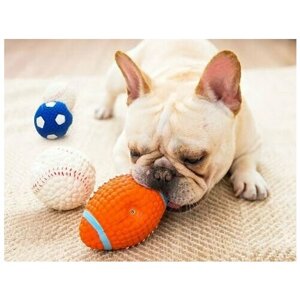Игрушка для собак Triha "Мяч-Регби" с пищалкой