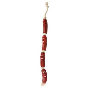 Игрушка для собак TRIXIE Sausages on a Rope (3252), коричневый, 1шт.