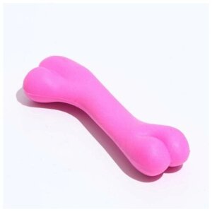 Игрушка для собак жевательная "Косточка классическая", 12 см, розовый