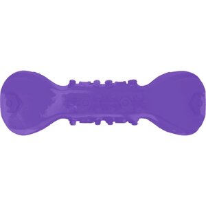 Игрушка Mr. Kranch для собак Гантель дентальная с пищалкой 22 см фиолетовая с ароматом сливок