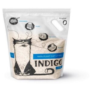 Indigo Индиго (Indigo) растительный наполнитель для кошачьего туалета Ориджинал без ароматизатора, 12л Арт. 4630061030058