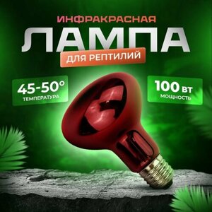 Инфракрасная лампа для террариума и рептилий PetPetZone, 100 Вт