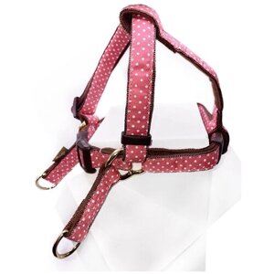 Japan Premium Pet Шлейка для собак, стиль "Наполеоновский амир", розового цвета, р. M